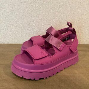 UGG Goldenstar Sandals – Pop Pink Platform, Size 8